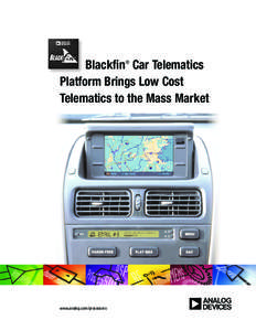 Blackfin Car Telematics Platform Brings Low Cost Telematics to the Mass Market White Paper