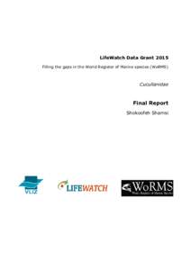 LifeWatch Data Grant 2015 Filling the gaps in the World Register of Marine species (WoRMS) Cucullanidae  Final Report