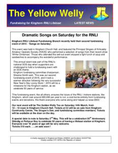 The Yellow Welly Fundraising for Kinghorn RNLI Lifeboat RNLI  LATEST NEWS