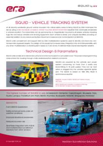 SQUID - VEHICLE TRACKING SYSTEM At all airports worldwide, ground vehicle incursion into critical safety areas is rising. SQUID by ERA minimizes the risk by using a fully standards compliant, vehicle-mounted ADS-B transm