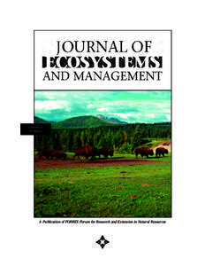 VOLUME 14 NUMBER 2 A Publication of FORREX Forum for Research and Extension in Natural Resources  Journal of Ecosystems and Management