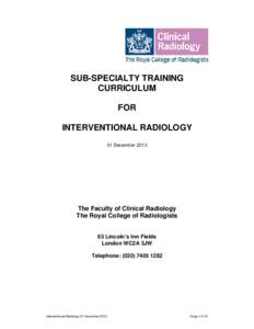 Microsoft Word - Curriculum - Interventional Radiology - 31 Dec 13.doc