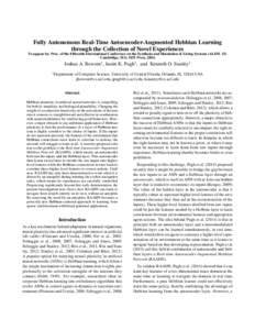 Computational neuroscience / Neuroscience / Artificial neural networks / Cybernetics / Cognition / Machine learning / Computational statistics / Hebbian theory / Autoencoder / Deep learning / Feature learning / Unsupervised learning