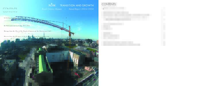 TRANSITION AND GROWTH Royal Ontario Museum l  Annual Report[removed]