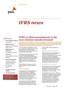 www.pwc.com/ifrs  IFRS news In this issue: 1