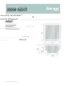 Lead Dimensions  2000# INGOT Dimensions are approximate and in inches.  INGOT