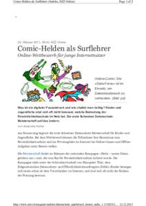 Comic-Helden als Surflehrer (Sudoku, NZZ Online)  Page 1 ofOktober 2011, 09:45, NZZ Online