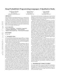 Deep Probabilistic Programming Languages: A Qualitative Study Guillaume Baudart Martin Hirzel  Louis Mandel