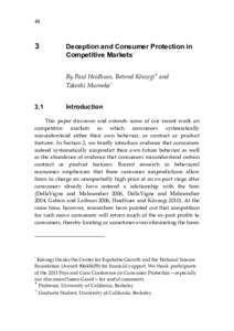 44  3 Deception and Consumer Protection in Competitive Markets*