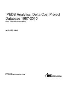 IPEDS Analytics: Delta Cost Project Database[removed]