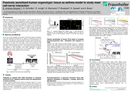 Passively sensitized human organotypic tissue as asthma model to study mast cell-nerve interaction S. Jiménez 1,2 Delgado ,