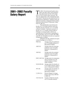 1  THE NEA 2003 ALMANAC OF HIGHER EDUCATION 2001–2002 Faculty Salary Report