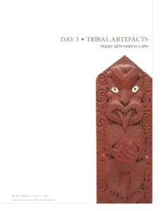 DAY 3 • tribal artEfacts  Buyers Premium: There is a 15% buyers premium plus GST on this section.  Lot M15