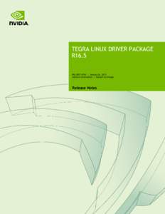 Tegra Linux Driver Package R16.5