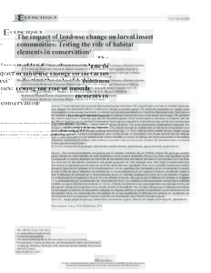 1515(2): (2):160-xxxThe impact of land-use change on larval insect