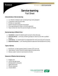 Microsoft Word - Service-learning Fact Sheet.doc