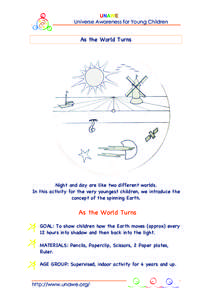 UNAWE Universe Awareness for Young Children As the World Turns  Night and day are like two different worlds.