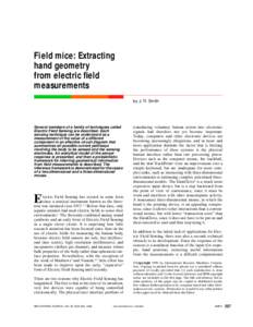 Field mice: Extracting hand geometry from electric field measurements by J. R. Smith