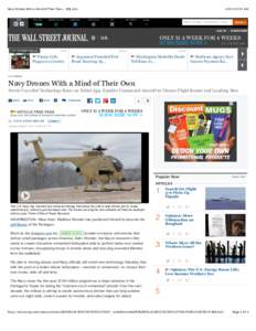 Navy Drones With a Mind of Their Own - WSJ.com  WSJ WSJ LIVE