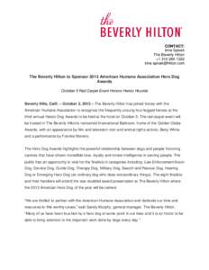 CONTACT: Irine Spivak The Beverly Hilton + 