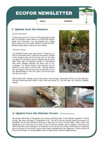 ECOFOR NEWSLETTER Issue. Update from the Amazon