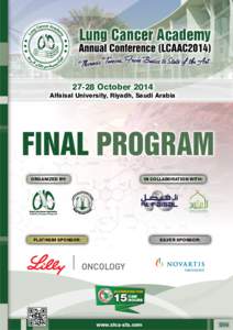 Lung Cancer Academy T horacic Tumo rs, From Basics t o State of t he ArtOctober 2014
