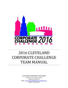 2016 Cleveland Corporate Challenge Team Manual
