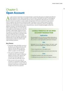 TRADE FINANCE GUIDE  Chapter 5 Open Account  11
