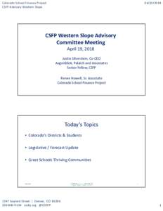 Microsoft PowerPoint - CSFP Western Slope AdvisoryFINAL