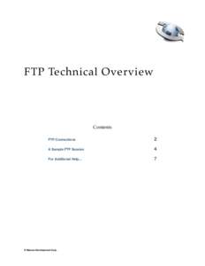FTP Technical Overview  Contents FTP Connections
  2