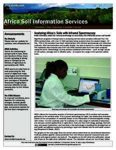 africasoils.net					  Issue 2, 2012 Africa Soil Information Services Innovation • Data • Education • Analysis • Service