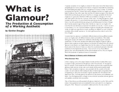 What is Glamour? The Production & Consumption of a Working Aesthetic by Gordon Douglas