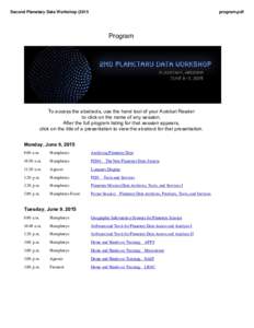 Second Planetary Data Workshopprogram.pdf Program
