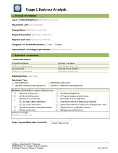 A.2 Stage 1 Business Analysis Template