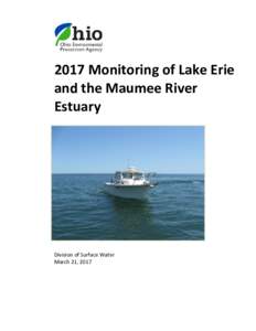 2017 Monitoring of Lake Erie and the Maumee River Estuary Division of Surface Water March 21, 2017