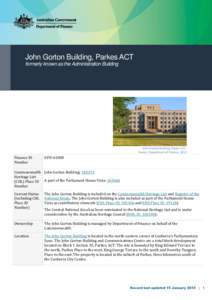John Gorton Building, Parkes ACT
