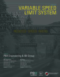 Project Title»  VARIABLE SPEED LIMIT SYSTEM  Applicants»