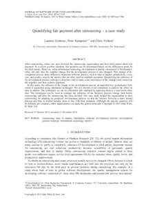 JOURNAL OF SOFTWARE: EVOLUTION AND PROCESS J. Softw. Evol. and Proc. 2015; 27:147–165 Published online 30 January 2015 in Wiley Online Library (wileyonlinelibrary.com). DOI: smr.1700 Quantifying fair payment af