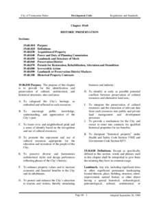 City of Twentynine Palms  Development Code Regulations and Standards