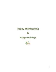 Happy Thanksgiving & Happy Holidays 1