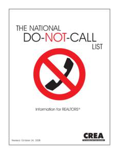THE NATIONAL  DO-NOT-CALL LIST