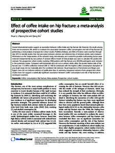 Effect of coffee intake on hip fracture: a meta-analysis of prospective cohort studies