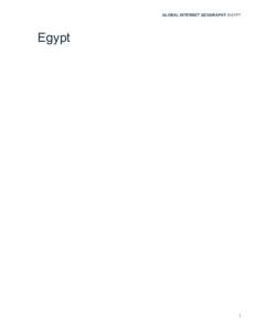 GLOBAL INTERNET GEOGRAPHY EGYPT  Egypt 1
