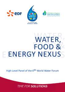Water, Water, Food Food && Energy Nexus Nexus