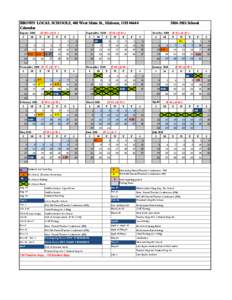 BROWN LOCAL SCHOOLS, 401 West Main St., Malvern, OH[removed]Calendar August 2014 S M