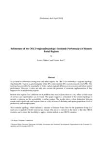 [Preliminary draft April[removed]Refinement of the OECD regional typology: Economic Performance of Remote Rural Regions by Lewis Dijkstra* and Vicente Ruiz**