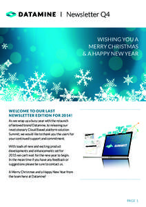 I Newsletter Q4  WISHING YOU A MERRY CHRISTMAS & A HAPPY NEW YEAR