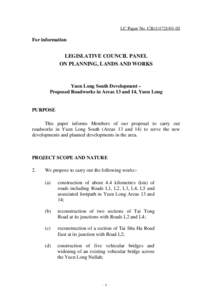 LC Paper No. CB[removed]For information LEGISLATIVE COUNCIL PANEL ON PLANNING, LANDS AND WORKS