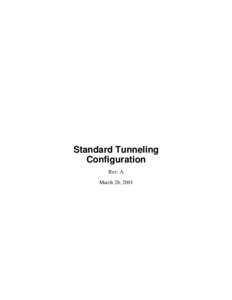 Standard Tunneling Configuration Rev. A March 28, 2001  -2