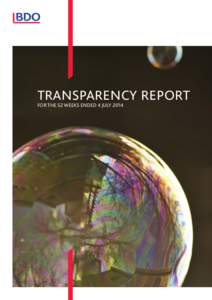 transparency report FOR THE 52 WEEKS ENDED 4 JULY 2014 CONTENTS  1. INTRODUCTION FROM THE MANAGING PARTNER